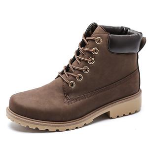 Sepatu bot mendaki klasik untuk wanita, sepatu bot kulit pekerjaan pergelangan kaki bertali atasan tinggi - Product Image 6