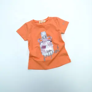 Hot Koop Kinderen Korte Mouwen Top Kleding Kids Zomer Bedrukt Katoen Baby Meisjes T-shirt