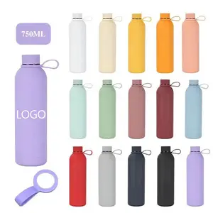 Bán buôn đôi tường thép không gỉ Miệng nhỏ 750ml chai nước cách nhiệt Flask với xử lý