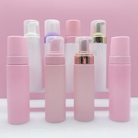 Botol Pompa Busa Plastik Kosong 30ml 50ml 60ml 100ml 120ml 150ml 200ml bening pink Hitam PET Botol Pompa Busa Pembersih Wajah Mousse