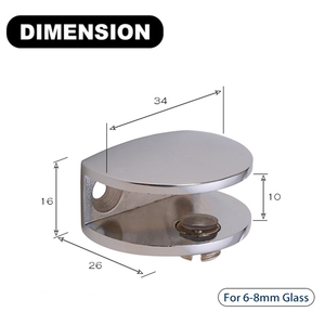 CC 5-12mm kệ kính hỗ trợ chốt cho giao diện điều khiển Tủ Sách hiển thị tủ và đồ nội thất khác 5-12mm kệ kính Clip - Product Image 2