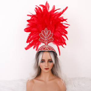 Copricapi di Piume per Carnevale all'Ingrosso, Personalizzabili, Comodi e Morbidi, con Decorazioni <span class=keywords><strong>in</strong></span> Diamanti d'Acqua per Spettacoli e Feste - Product Image 1