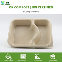 Aangepaste Service Biologisch Afbreekbare Suikerriet Bagasse Cpet Pe Pet Pla Film Gecoate Voedselcontainer Verpakking Met Laminering