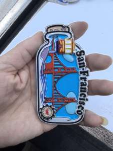 แม่เหล็กติดตู้เย็นเรซิ่นรูปทรงสี่เหลี่ยมแบบกำหนดเอง 3 มิติ สไตล์อาร์ตเดโค เป็นมิตรกับสิ่งแวดล้อม พร้อมภาพวาดชื่อดัง ของที่ระลึกตกแต่งบ้าน - Product Image 5