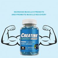HDK OEM ODM Gommes de créatine monohydrate 5000mg Végétaliennes Sans sucre Complément sportif pour la croissance musculaire, la force et l'endurance