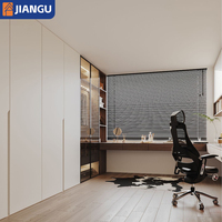 Bureau d'étude mural combiné moderne et simple avec armoire supérieure pour bureau à domicile et PC