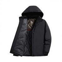 Blouson Bomber Homme Hiver Épais Coupe-Vent Chaud Décontracté Tissé avec Fermeture Éclair Rembourré Coton Hydrofuge