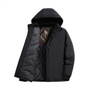 Chaqueta Bomber de Invierno para Hombre, Gruesa, Cortavientos, Cálida, Informal, con Cierre de Cremallera, Rellena de Algodón, Repelente al Agua - Product Image 3