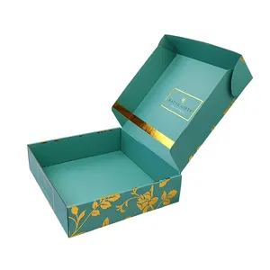 Boîte d'emballage cadeau en Carton ondulé repliable, grande taille, impression or, personnalisé en Carton pour sacs, 50 pièces