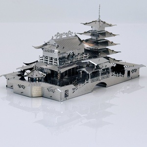 Rompecabezas Metálico 3D Longyuan Pavilion, Juguete de Modelo Hecho a Mano, Regalo, Pequeño Adorno Educativo para Armar, para Niños de 0 a 24 Meses, Menor de 50 cm - Product Image 5