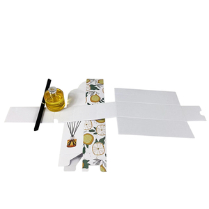 Custom Print Verpakking 80 Ml Cosmetische Reed <span class=keywords><strong>Diffuser</strong></span> Parfum Olie Fles Papier Geschenkdoos Met Gegolfd Papier Binnen - Product Image 6