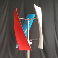 Mini turbine éolienne verticale 200W 12V 24V 48V à faible bruit 40db avec 3 pales et contrôleur MPPT pour Installation sur toit avec CE