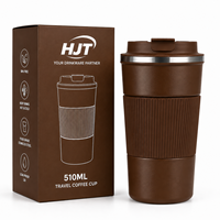 Mug à café isotherme à double paroi 17oz 510ml, tasse thermique de voyage en acier inoxydable avec couvercle, sans BPA, réutilisable, en gros