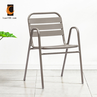 Chaise d'extérieur empilable en Aluminium léger Commercial, chaises en métal, fauteuil de jardin