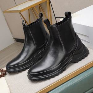 Botas Chelsea de Cuero Personalizadas de Alta Gama para Hombre, Botas Cortas de Piel Vacuna Transpirables y Antideslizantes, Zapatos Clásicos de Lujo para Hombre - Product Image 6