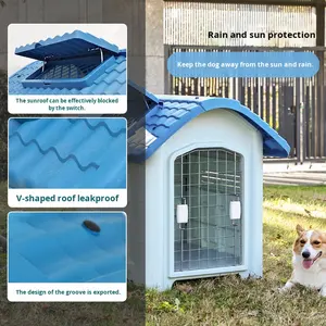 Waterdichte, zonwerende, universele hondenhuis voor binnen en buiten, geschikt voor middelgrote en grote honden, voor alle seizoenen. - Product Image 4