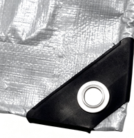 Bâche en plastique PE personnalisable, disponible en plusieurs couleurs et tailles, imperméable, résistante aux déchirures, usage polyvalent