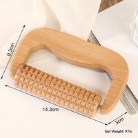 Rouleau de massage manuel en bois, appareil de massage des méridiens, pour jambes, dos, corps entier, universel, en bois massif, planche de relaxation Gua Sha musicale