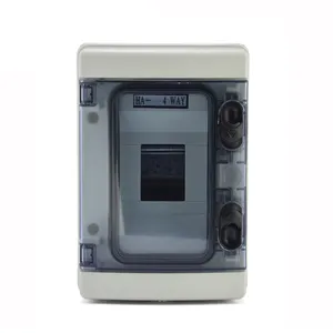 IP65 Waterproof Electrical Distribution Box 4 Ways HA Series Circuit Breaker Switch Junction Plastic Box