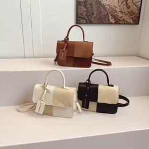 Nouveauté 2025 : Sac messager pour femme en cuir PU de créateur haut de gamme, tendance, avec empiècements contrastés et fermeture éclair pratique - Product Image 2