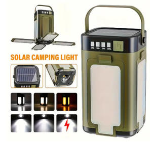 Linterna LED para Camping Asafee, Impermeable IP44, Aleación de Aluminio, para Exteriores, 10H, Carga Tipo-C, Recargable con Panel Solar - Product Image 1