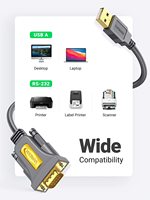 UGREEN-Adaptador de USB a RS232, Cable Serial DB9 Macho de 9 Pines con Chipset PL2303, Cable Convertidor de 2"