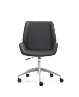 Chaise de bureau de direction en cuir haut de gamme avec dossier haut, hauteur réglable, base chromée inclinable, accoudoirs réglables - Design moderne