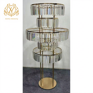 <span class=keywords><strong>Vase</strong></span> <span class=keywords><strong>à</strong></span> fleurs en métal doré de 160 <span class=keywords><strong>cm</strong></span> (63 pouces) pour centres de table de mariage, support rond en métal doré pour fleurs, vente en gros - Product Image 2
