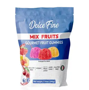 Papier d'aluminium imprimé Ziplock Sweetmeats Gummies Sacs 3.5g 70g 200g 300g Alimentaire Doux Bonbons Sucre Chocolat Bonbons Emballage Sac