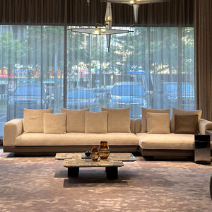 उच्च अंत इटालियन आधुनिक चमड़े के मॉड्यूलर सेक्शनल विला 10 सीटर बड़े सोफे के आकार के कोने सोफे पर - Product Image 3