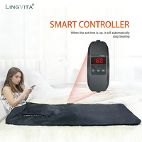 Couverture de sauna pliable Lingvita avec réglage de temps de 60 minutes, zone chauffante unique, vapeur corporelle portable pour spa