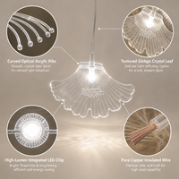 Guirlande lumineuse suspendue en forme d'éventail, pissenlit et feuille de Ginkgo, 10 lumières, pour décoration de mariage, plafond, salle, fenêtre