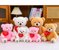 Peluches personnalisées miniatures roses, ours en peluche pour la Saint-Valentin, Noël, cadeaux