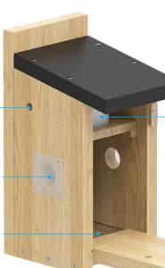 Nichoir solide pour grappiniers avec toit en bois, maison pour animaux de compagnie écologique - Product Image 6