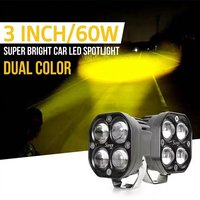 Nouvelle lampe de travail LED 12V 3 pouces 40W 4000 Lm bicolore, phare antibrouillard tout-terrain pour camion, VTT, UTV, moto