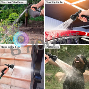 Expandable Garden 3/4 Inch Female & Male Thread Connector Lightweight and Easy Carrying with 7-Nozzle Gun - Product Image 6