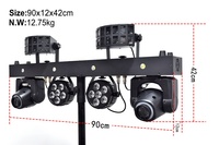Kits de système d'éclairage de bar de fête LED Derby Strobe Moving Head Par 4 en 1 Éclairage DJ avec support T bar Éclairage de scène LED