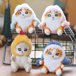 Gato bonito Tubarão Gato Camarão Frito Plush Plushie Pendant Dolls Beautiful Room Car Bag Decoração Para Presentes Plush Keychain