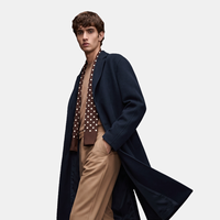 Manteau décontracté pour homme en 100 % laine, col à revers cranté, simple boutonnage