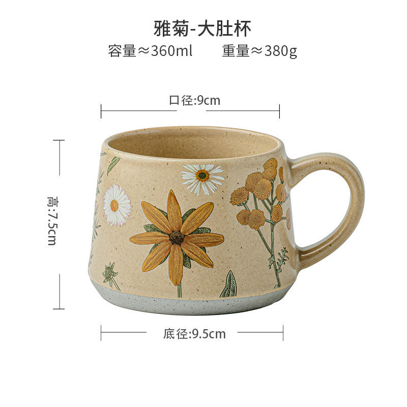 ดอกเบญจมาศ-ถ้วยท้องใหญ่สีขาว