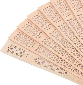 Abanico de mano vintage personalizado QM, abanicos de madera grabados personalizados, abanico de mano plegable para boda con mango de madera - Product Image 3