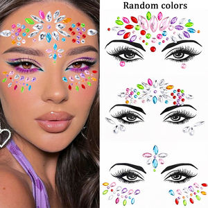 สติกเกอร์อะคริลิคแต่งตา3D สติกเกอร์อะคริลิคติดเพชรพลอยเทียมติดใบหน้ารูปลอกภาพวาดรอยสักใบหน้าชั่วคราว - Product Image 3