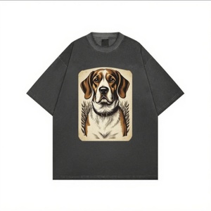 Custom Printed Vintage Colorful <b>Spray</b> Pattern 100% Cotton Men's T-Shirt Round Neck Short Sleeve Men's T Shirts - Product Image 6