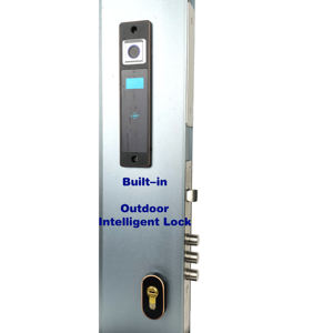 <span class=keywords><strong>Serrure</strong></span> de porte de villa étanche pour l'extérieur <span class=keywords><strong>Serrure</strong></span> intelligente intégrée <span class=keywords><strong>Serrure</strong></span> électronique automatique à empreinte digitale durable - Product Image 1