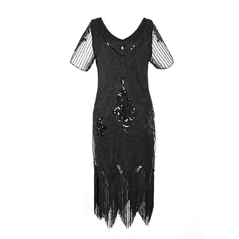 Pure black single-piece dress