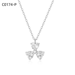 Collier à la mode avec zircone C0174 pour femmes, bijoux de haute qualité - Product Image 1