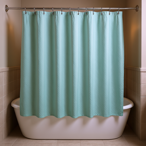 Cortina de Ducha 240 x 200 cm Verde Agua para Bañera de 3 Lados - Product Image 3