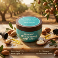 ODM/OEM Masker Rambut Kondisioner Pelembap Mendalam yang Diperkaya dengan Minyak Argan dan Bahan Bernutrisi Lainnya