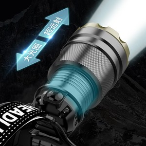 Lampe frontale LED rechargeable 5W 2400mAh, portée supérieure à 500M, pour camping, pêche, travail - Product Image 2