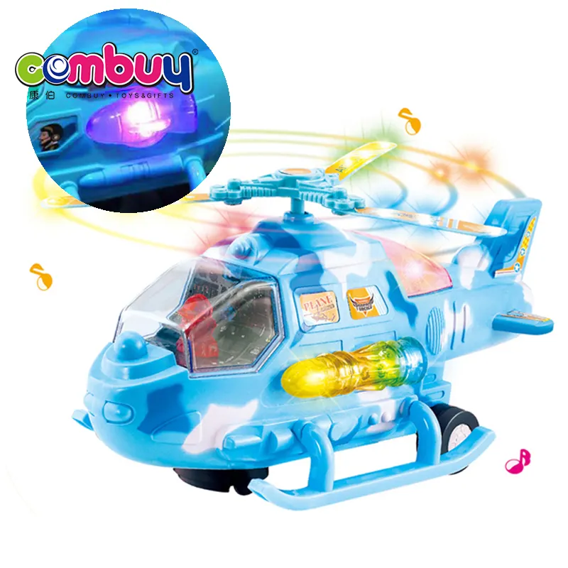 Wholesale musical electric universal whirlybird helicopter toy